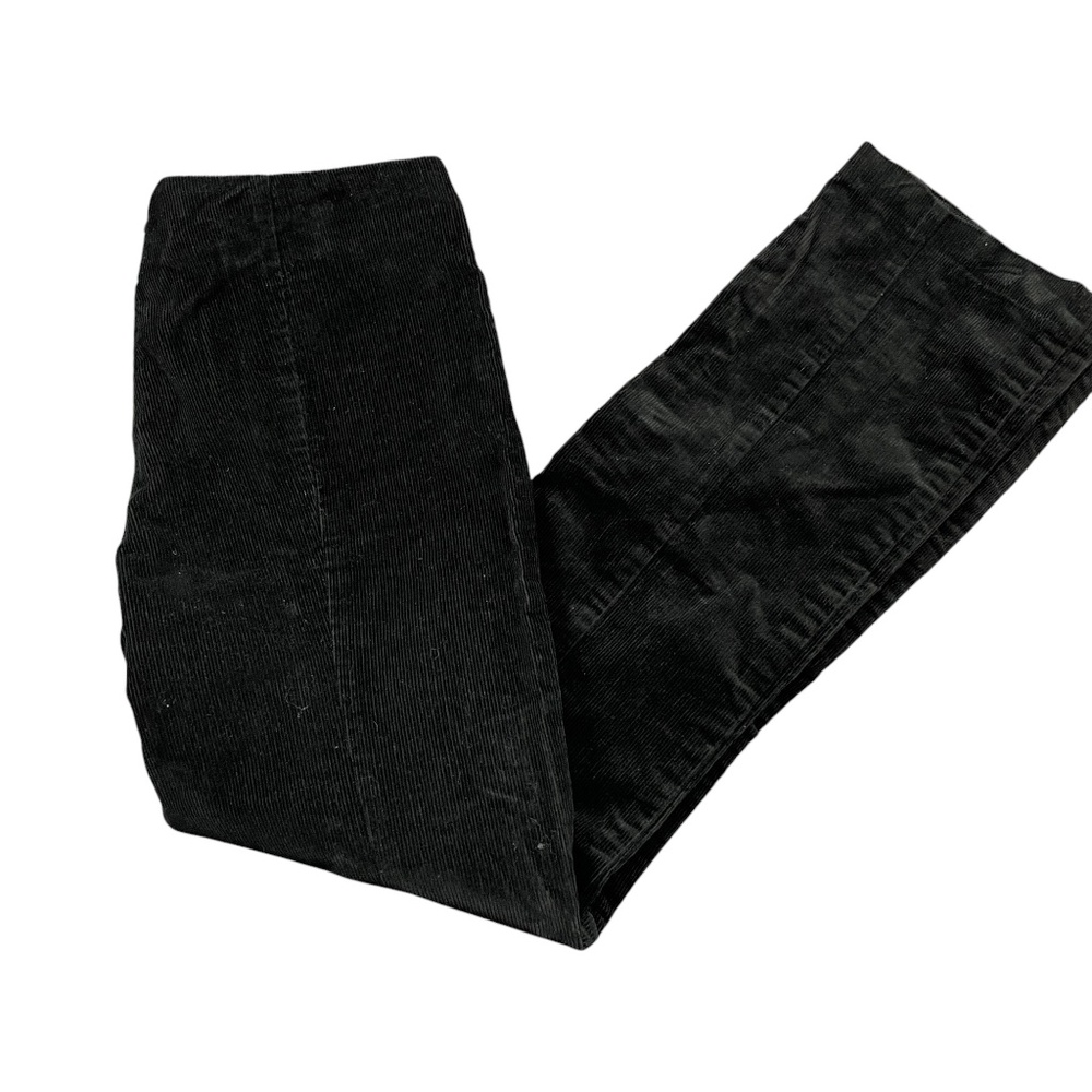 Trina Turk 10 Black Corduroy Back Zipper Flare Leg Cotton Blend Pants
